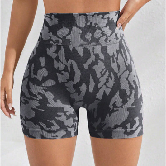 Fashion Tie-dye Tight Yoga Fitness Shorts For Women